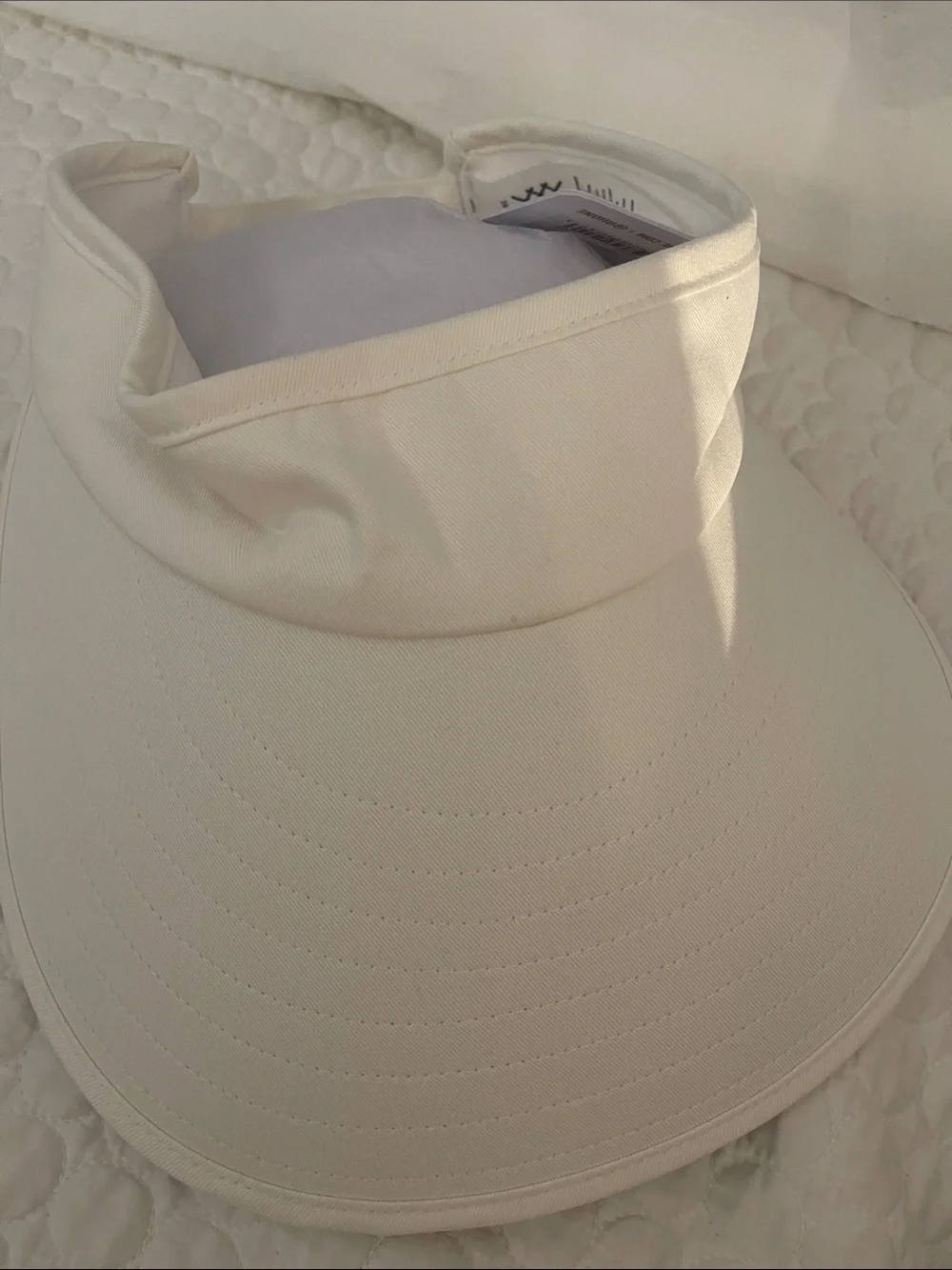 RHONE White wide Rim visor New With Tags!